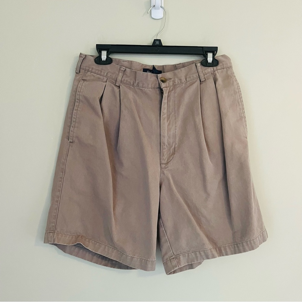 Gant Pleat Front Chino Shorts in Tan SZ 32 Cotton
